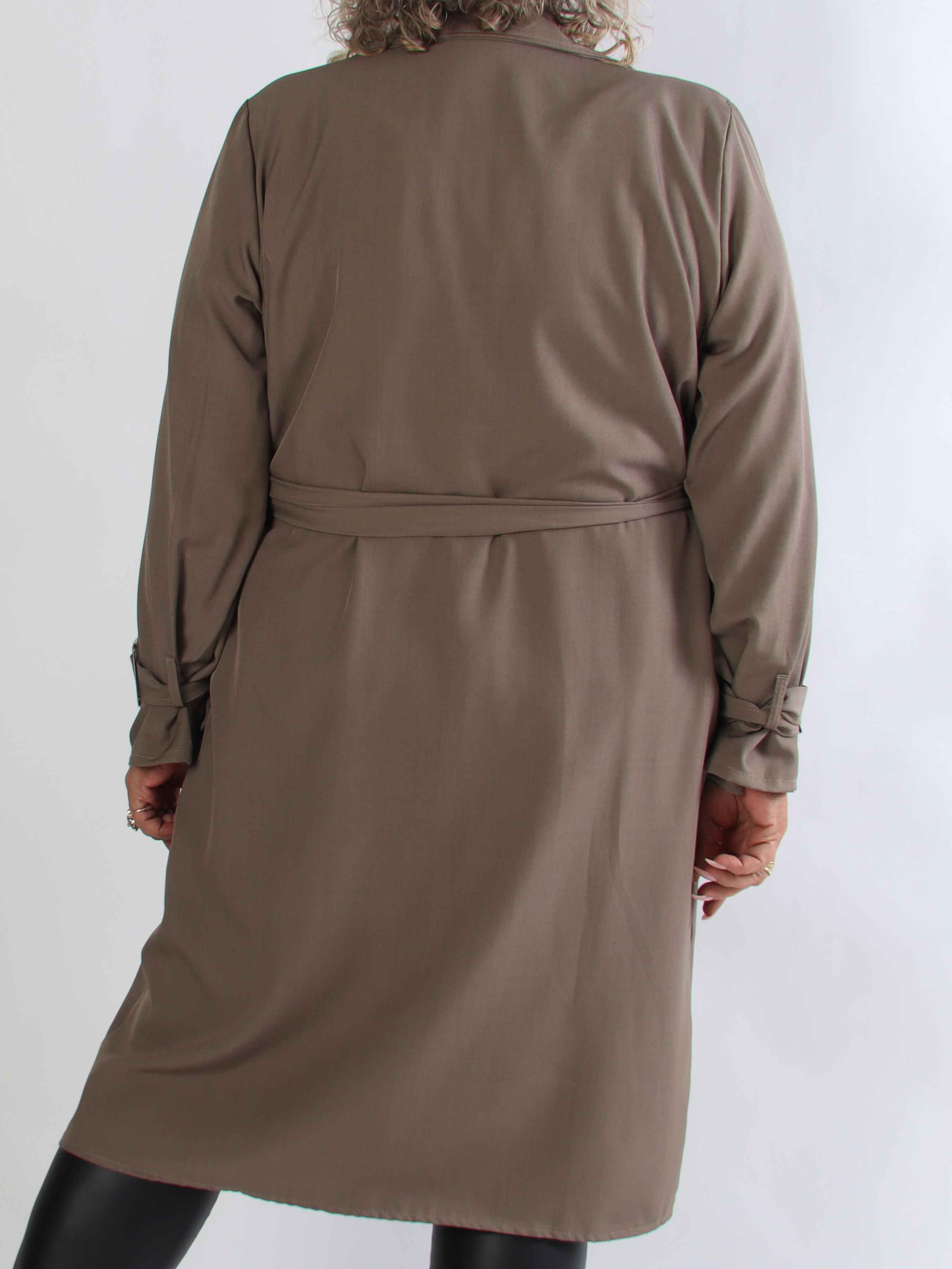 Sharpay 2.0 - Let plus size trenchcoat med bindebånd
